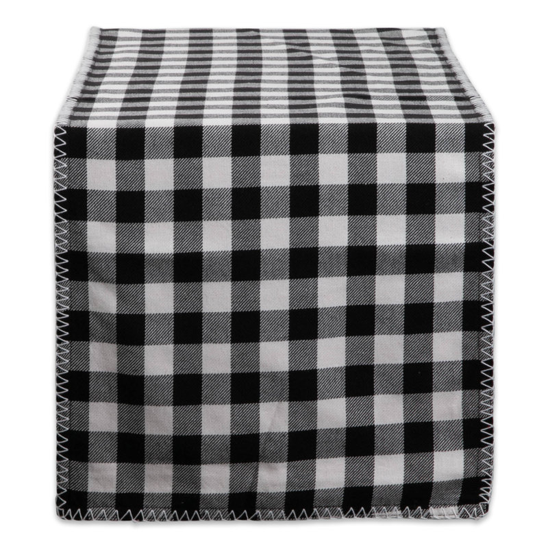 Cadee Checkered 100% Cotton Christmas Table Runner