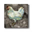 Poule blanche - Toile tendue avec châssis de qualité supérieure - prête à être accrochée