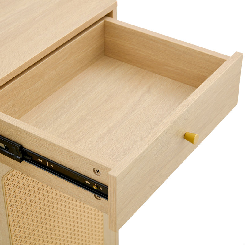 Range-chaussures en bois à quatre couches, Naturel