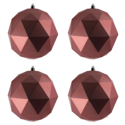 6" Matte Geometric Ball 4 per bag