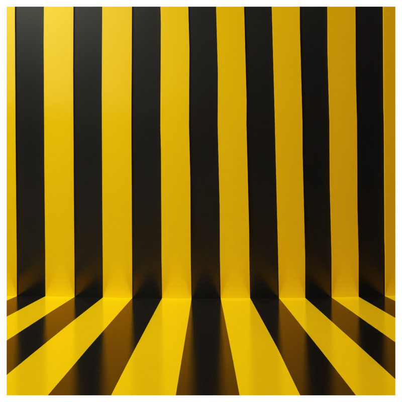 Coussins décoratifs à rayures jaunes et noires, 20 x 20 inches