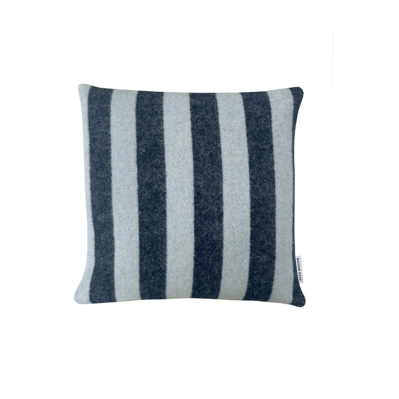 Wool Square Pillow Cover, Navy/Blue