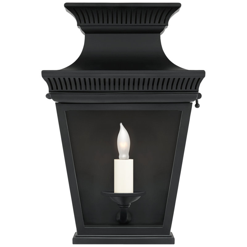 Chapman & Myers Elsinore Small 3/4 Wall Lantern, Black