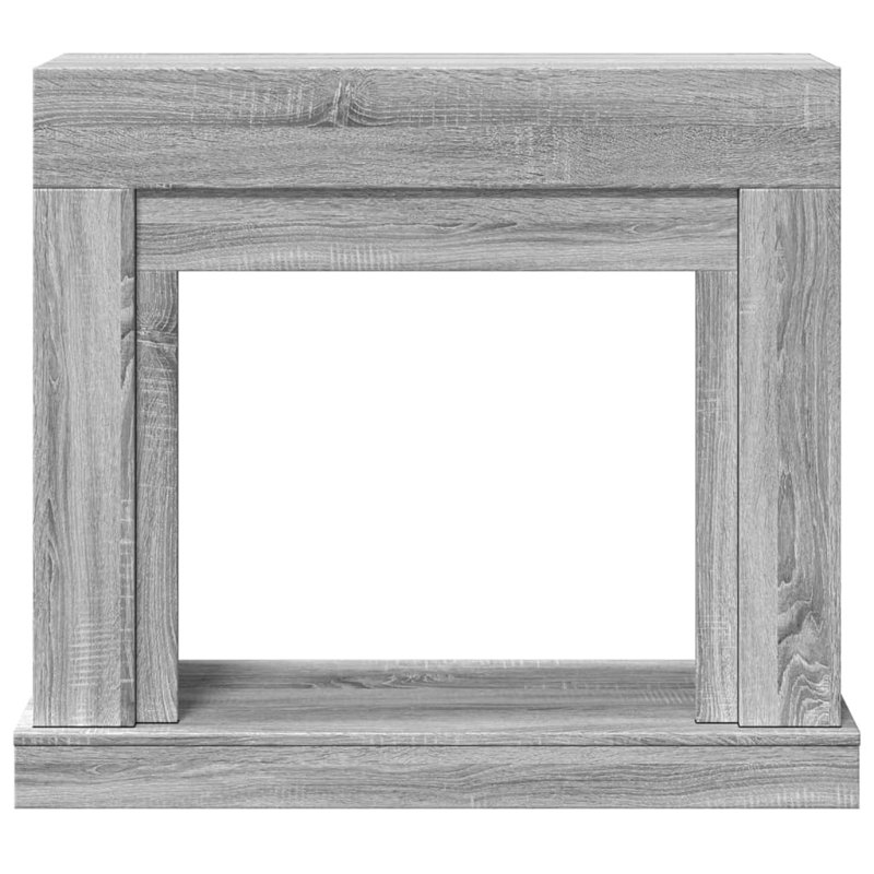 Fireplace Surround 30 Cm Engineered Wood, Grey Sonoma, 87.5cm H x 100cm W x 30cm D