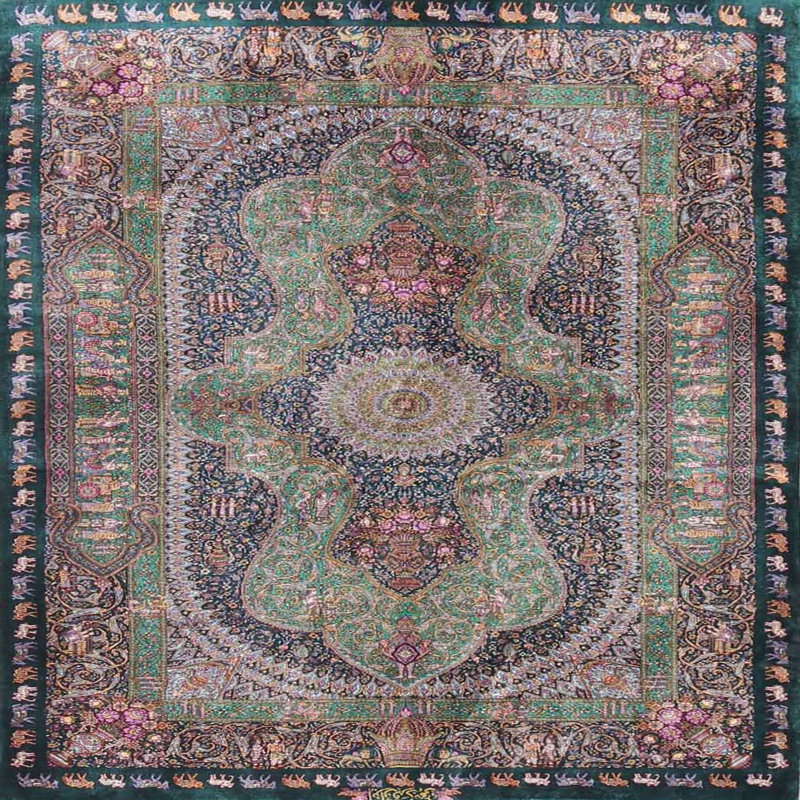 Oriental Indoor Rug, Square 4'