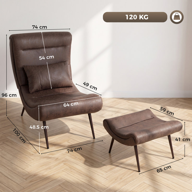 Faux Leather Accent Chair