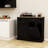 Black Kitchen Trash Bin Holder Cabinet - , Two Compartments, Painted Garbage Drawers, Ample Storage