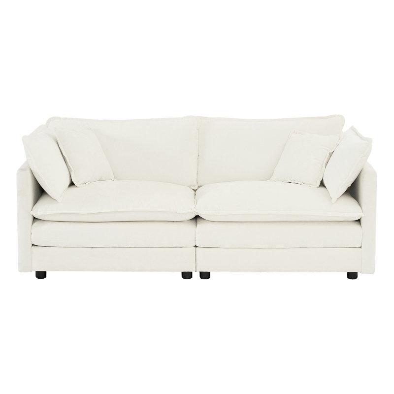 2 places et chaise, tissu chenille blanc, structure en bois massif, éponge, fauteuil d'appoint relaxant, chenille luxueuse, décoration moderne,