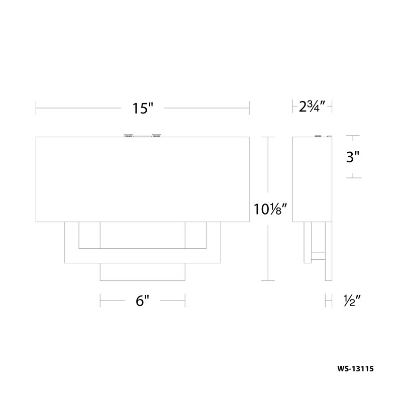 Manhattan 1 - Light Flush Mounted Sconce, Brushed Nickel