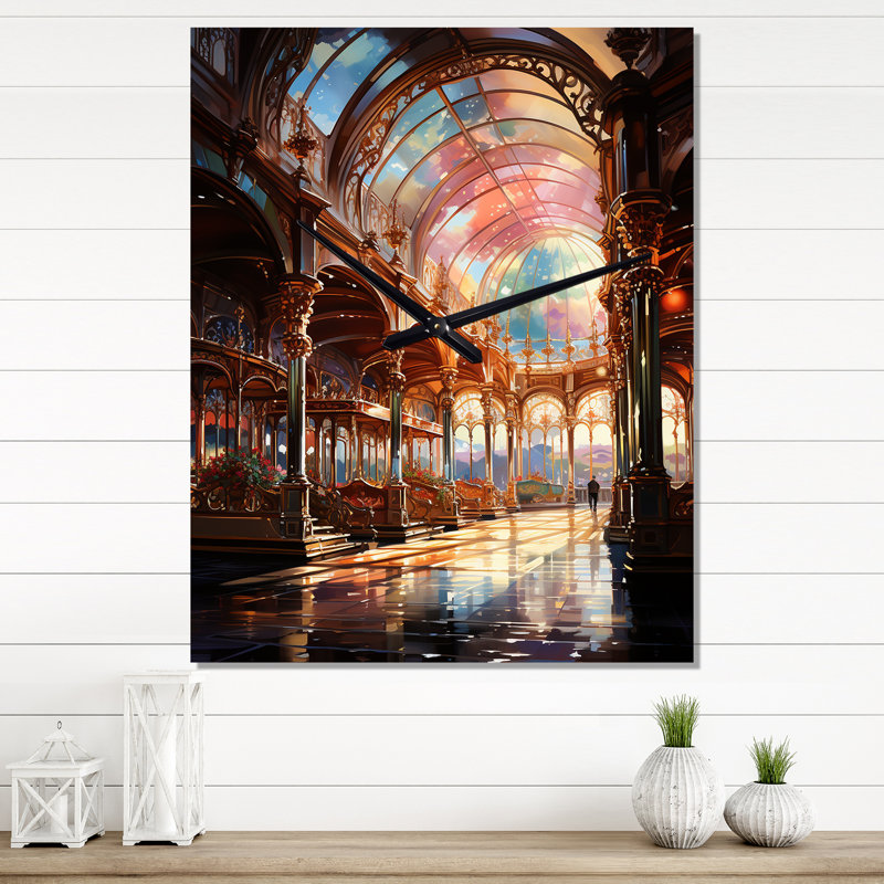 Horloge murale Carousel Whimsical Delight III - Cityscapes, H 32 po x l 24 po x P 1 po