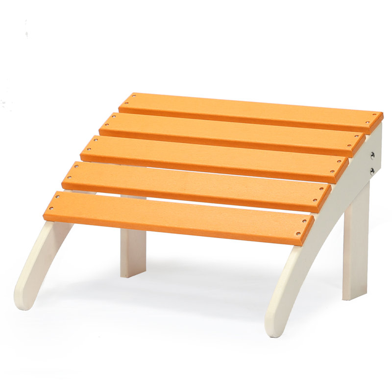 Repose-pieds d'extérieur Kaydi Adirondack, Orange/Blanc