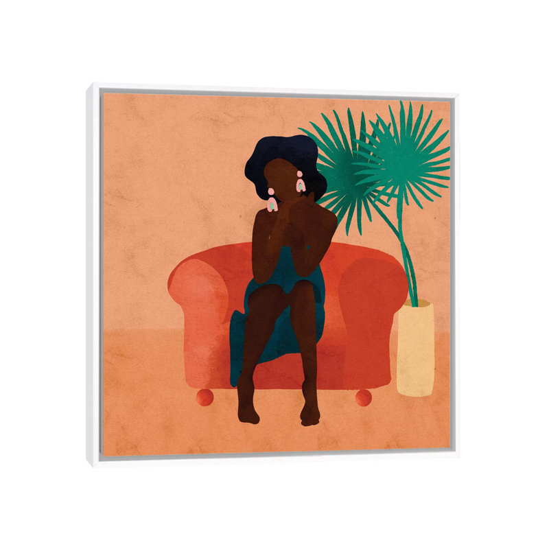 « NAS » par Reyna Noriega-impression, H 18 po x l 18 po x 1,5 po, Toile blanche encadrée, Pas de tapis