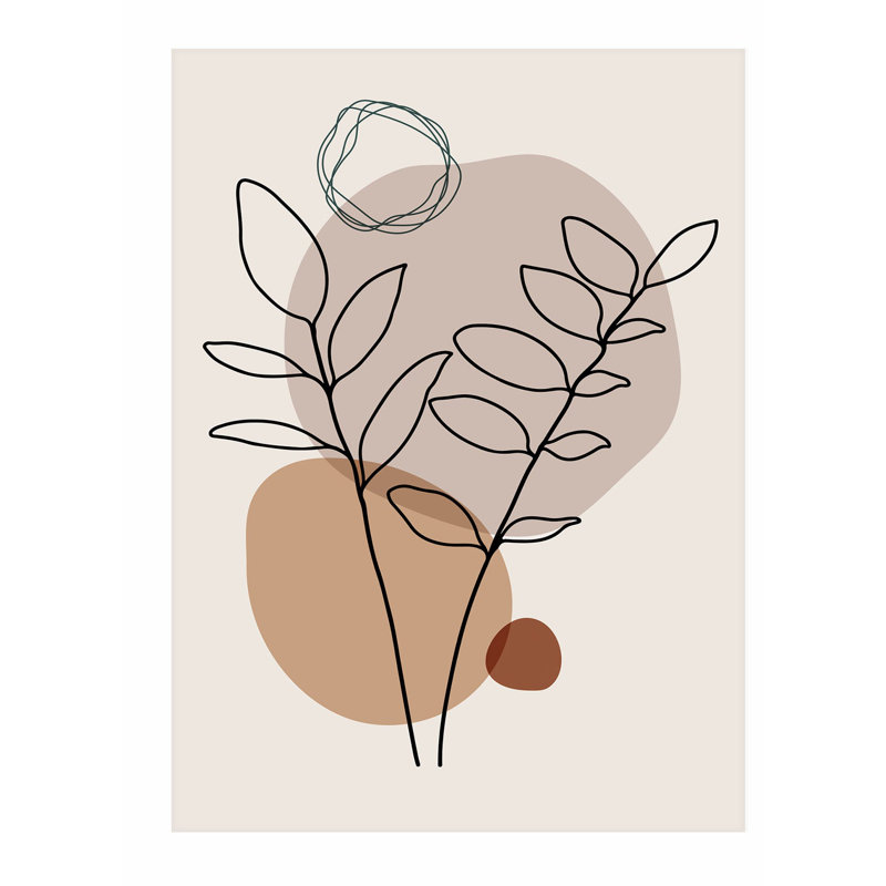 «Botanical Two Leaves», reproduction d'art non encadrée, H 30 po x l 20 po