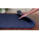 Elle Handwoven Wool/Cotton Area Rug in Navy / Blue