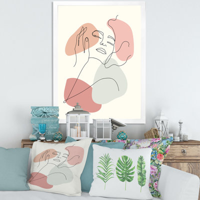 " Continuous Line Portrait Of Woman In " by Designart