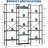 Triple Column Bookshelf, Rustic Industrial Bookshelf With Frame-417203137-431861180