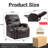 Power Lift Recliner With Massage Heat Scratch-Resistant Fabric Side Pocket and USB Port-124582061