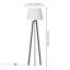 Lampe sur pied 64 po avec abat-jour texturé Architectural Tripod
