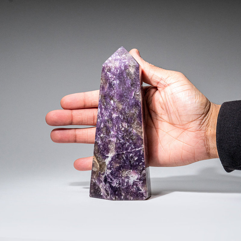 Genuine Polished Lepidolite Point from Madagascar (2 Lbs)