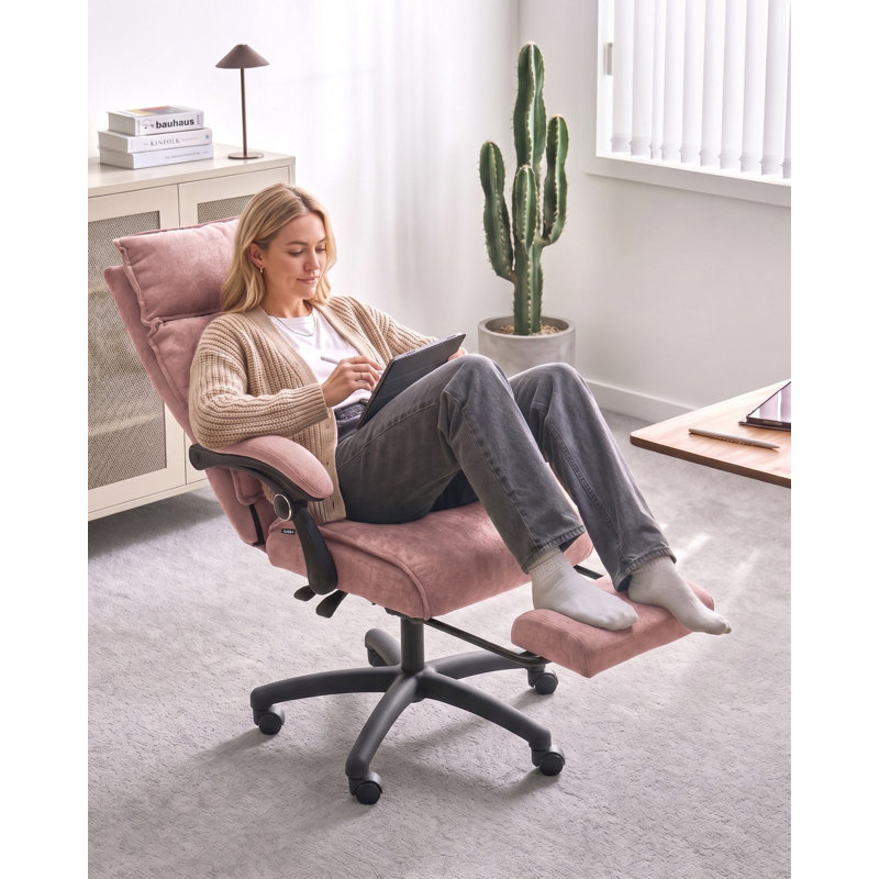 Beliani EATON Chenille Executive Chair with Headrest