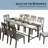 Long Dining Table With Large Tabletop And Steel Legs,Kitchen Table,For Your Home-1811416848