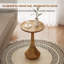 Table de bout ronde à piédestal rustique