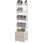 Étagère de rangement pour CD avec tiroirs, étagère de rangement pour DVD à 5 niveaux, grande capacité pour CD / DVD, blanc-1990450878