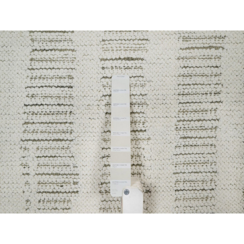 Tapis oriental blanc perle 2 pi x 3 pi, tissé à plat avec velours, texturé, tissé à la main, laine naturelle non tissée, tapis, échantillon