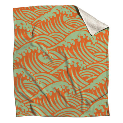 Couvertures orange Ocean Waves