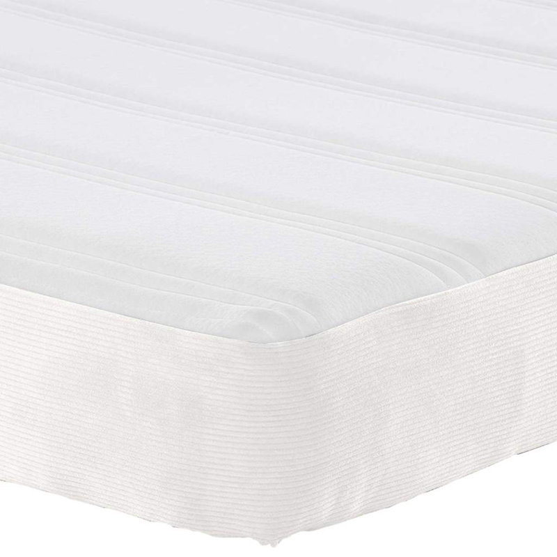 Vidaxl Bed Mattress With Mattress Cream Fabric, European Kingsize (160 x 200 cm)