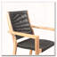 Ensemble de 2 chaises de salle à manger en bois d'eucalyptus Rivani avec corde gris anthracite et finition teck