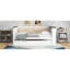 Lit de jour simple en bois avec tablettes de rangement, dossier rembourré, USB et lit gigogne, blanc-1955114664