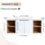 Meuble-lavabo mural 48 po avec lavabo, portes, 2 tablettes, style fabuleux blanc 48 po, fixation facile