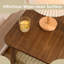 Table d'appoint Mid-Century Boho - 23 po avec tablette de rangement tissée-1836325650