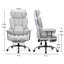Millton Office Chair, Executive desk Chair Ergonomic High Back PU Leather Reclining Computer Chairs with Footrest Height Adjustable 360° Swivel Gaming Chair-1947154397