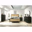 Table de chevet noire à 3 tiroirs