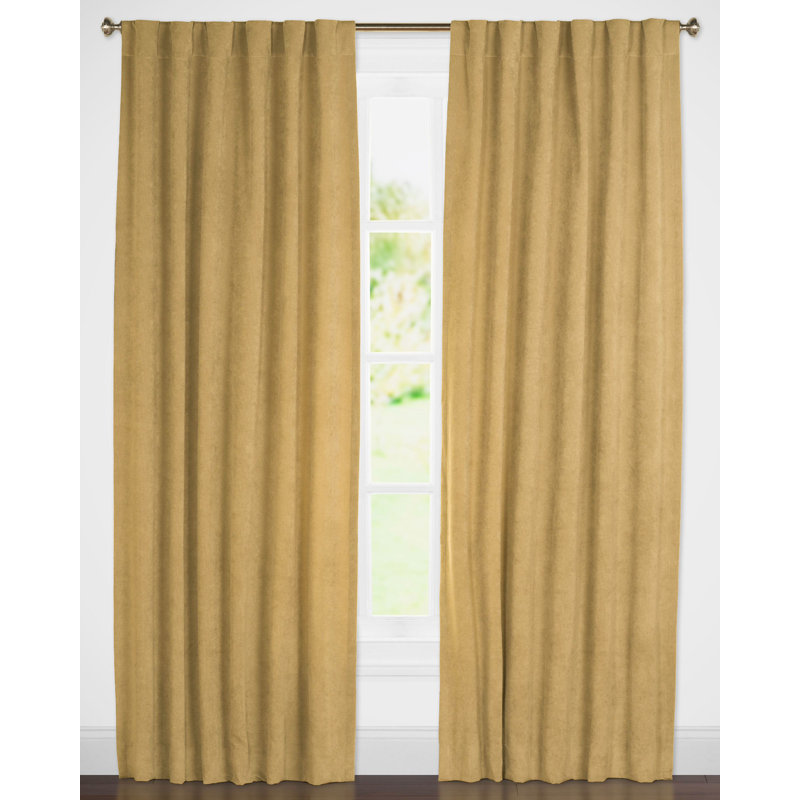 Padma Semi Sheer Curtain Single Panel, Gold