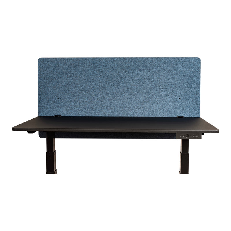 Ash Gray Acoustic Desk Divider with Clamp-on Design