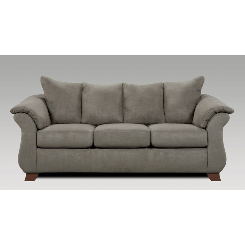 Canapé à dossier rembourré en microfibre Modern Sofa Sensations, Gris