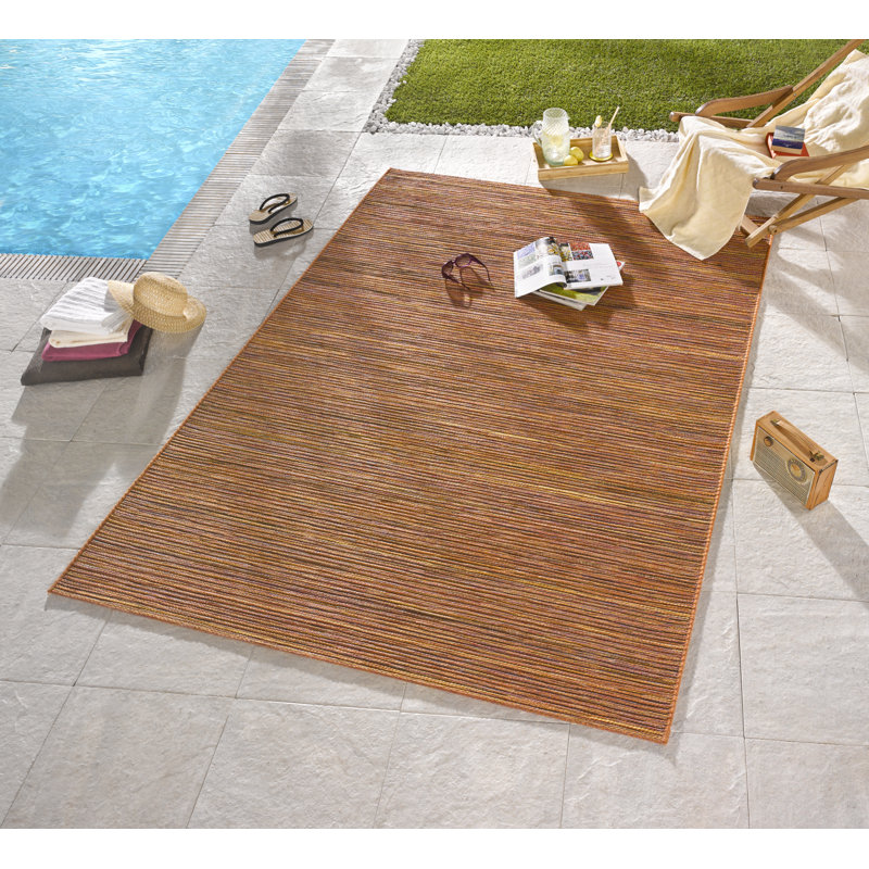 Lotus Indoor/Outdoor Orange Rug, Rectangular 200 x 290cm