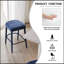 Tabouret de bar rembourré sans dossier en tissu - siège rembourré confortable avec pieds et repose-pieds robustes, siège peu encombrant pour îlot de cuisine, comptoir de salle à manger et pub, 2 ensembles-1199830121