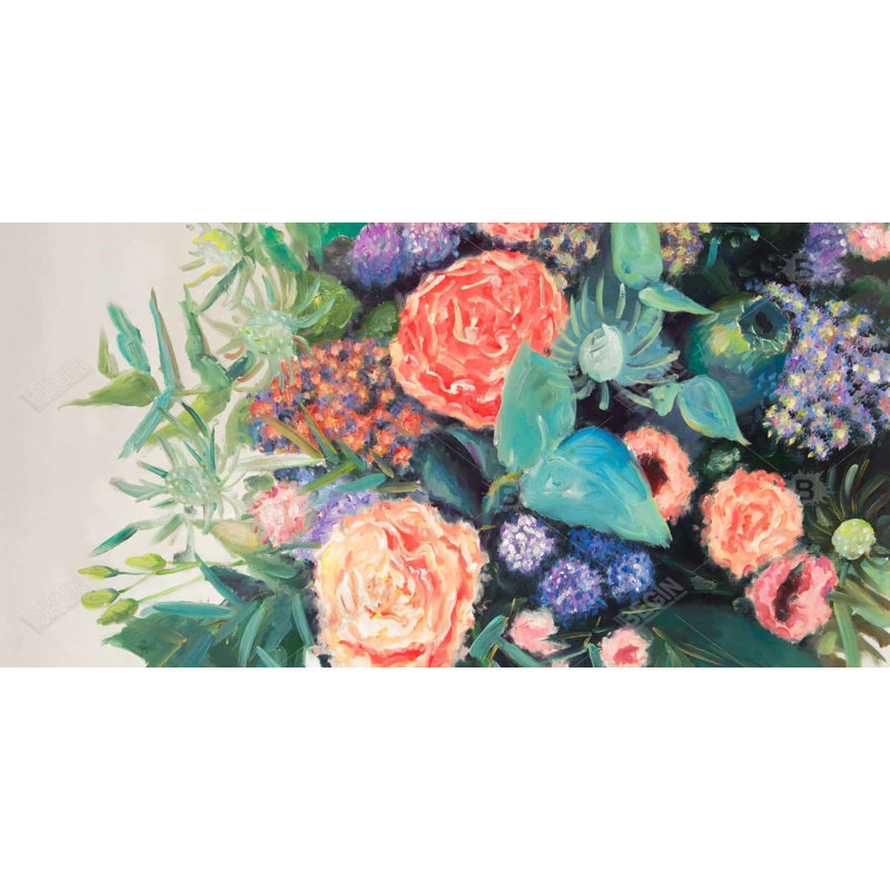 Flowers melody - 15.75"x31.50" Desk mat