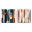 Chestertown - Ensemble de 2 collages de formes carrées abstraites-101859061-101859065