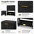 Fluted Shoe Cabinet Set, Flip Storage and Padded Entryway Bench