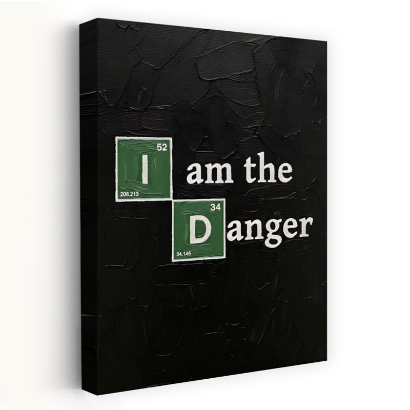 «I Am The Danger Skyler», art mural urbain classique et audacieux, H 36 po x l 24 po