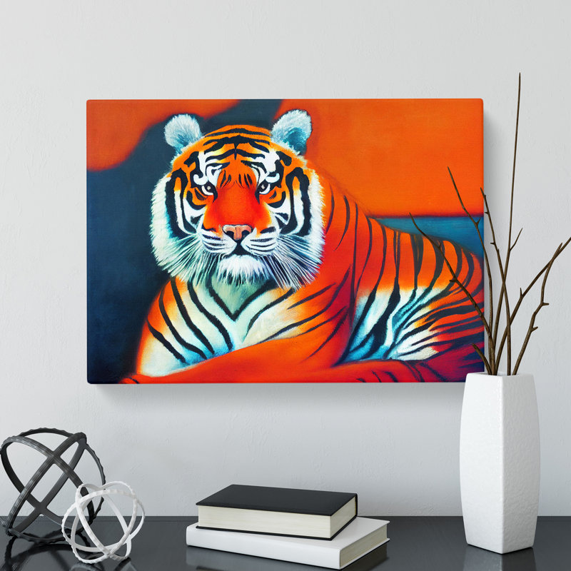 Striking Tiger - Wrapped Canvas Print