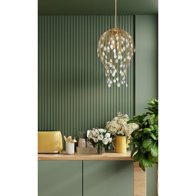 Gabriella 18 inch Modern Gold 6 Light Pendant