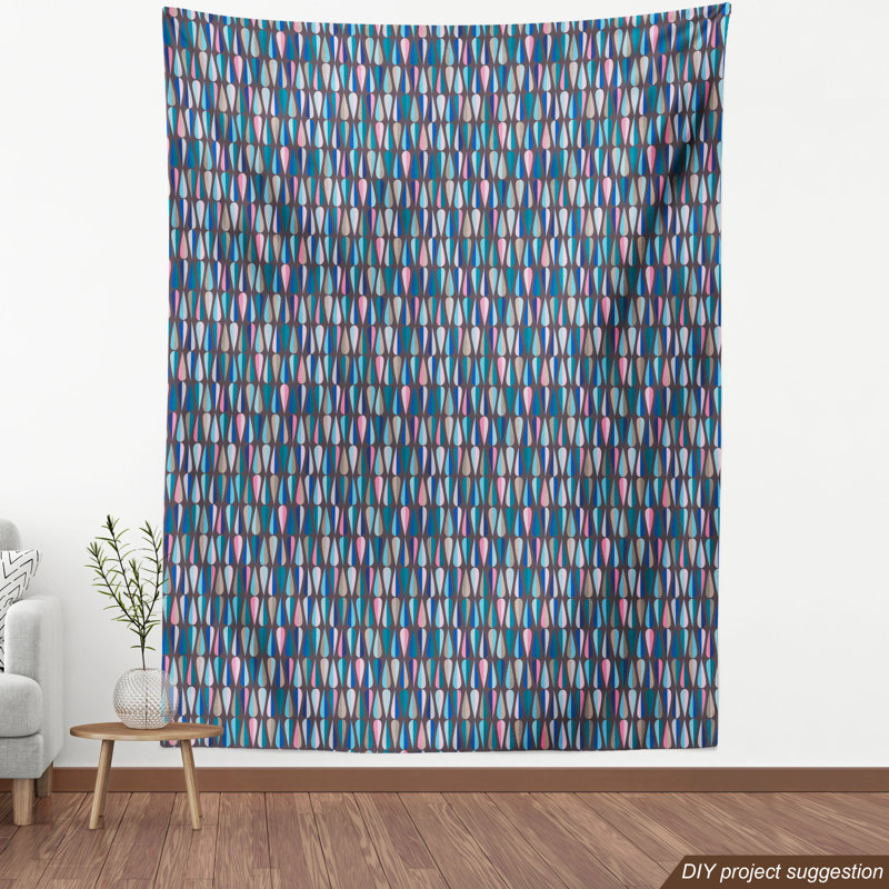 Tissu mid-century, H 36 po x l 58 po x P 1 po