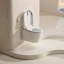 MEJE New Smart Wall Hung Toilet Combo, with Built in Bidet, Heated Seat, Warm Air Dryer,Auto Flush, Auto Open and Close, Remote Control, Night Light, White (Include in-Wall Carrier)