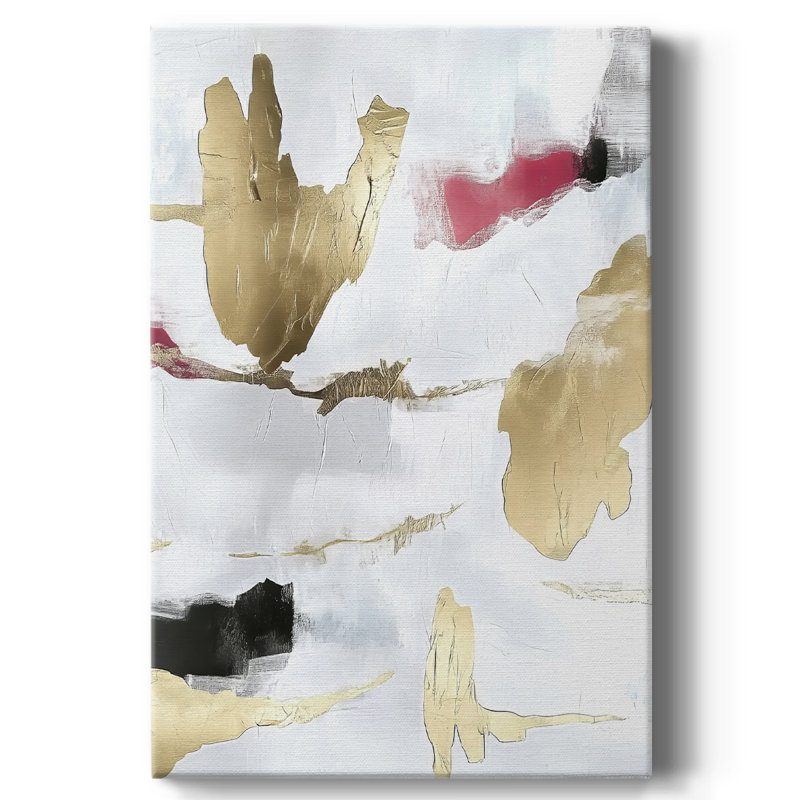 Toile tendue avec châssis abstrait XXVIIe - prête à être accrochée , H 18 po x l 12 po